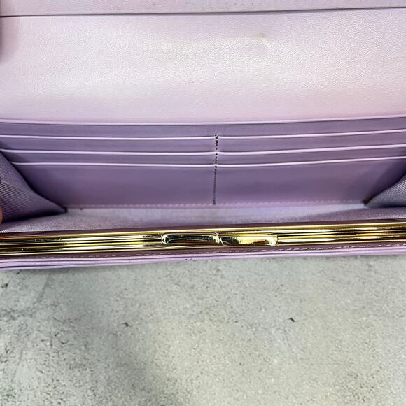 Agnes b. Lavender & Lilac Leather Long Wallet with Authenticity Card - Picture 13 of 14